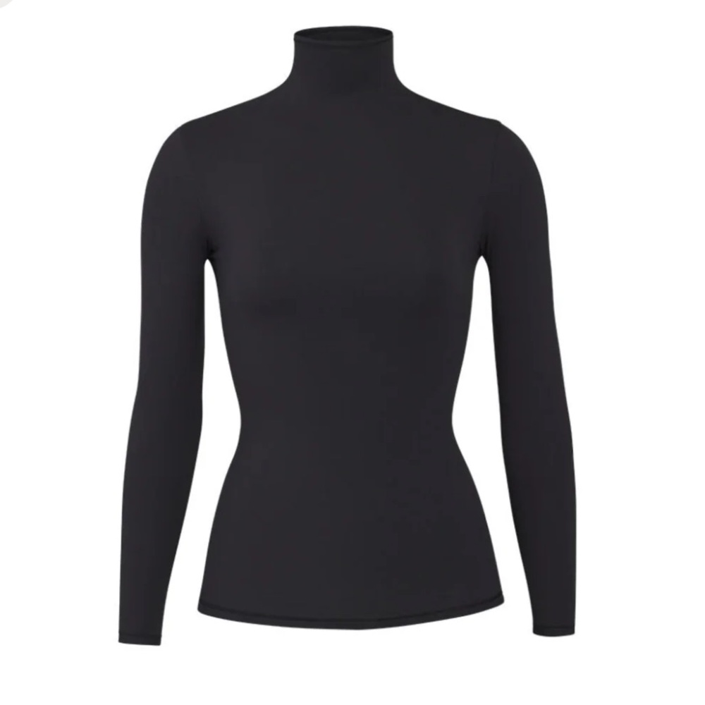 Skims Fits Everybody Black Long Sleeve Turtleneck 2X